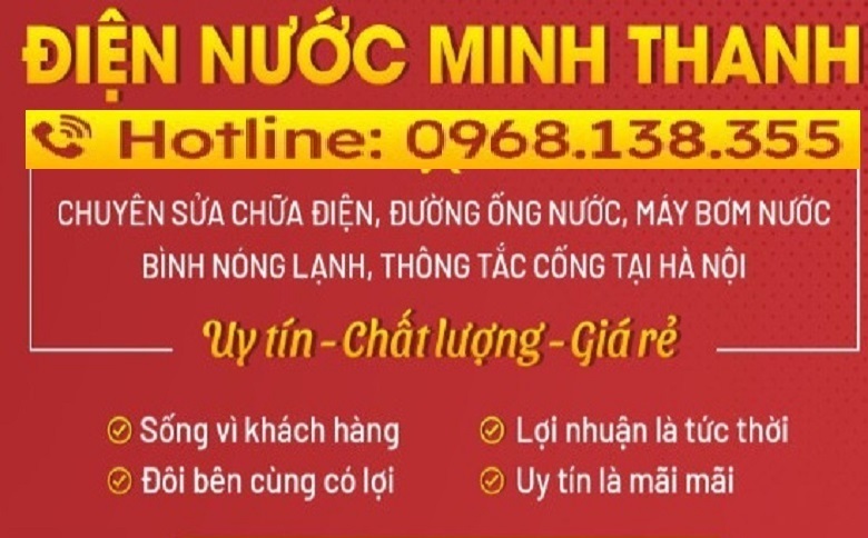 dịch vụ điện nước Minh Thanh uy tín chất lượng giá rẻ