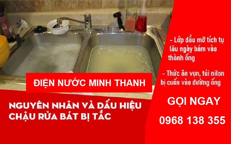 thông tắc chậu rửa bát