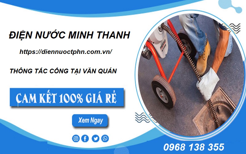 thông tắc cống giá rẻ nhất chỉ cớ tại Minh Thanh