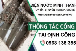 Thông tắc cống tại Định Công – Gọi 0968 138 355