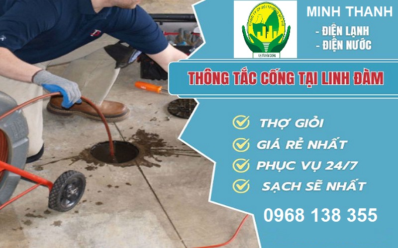 Thông tắc cống tại Linh Đàm