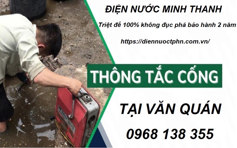 Thông tắc cống tại Văn Quán