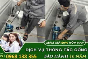 Thông tắc cống tại Hoài Đức