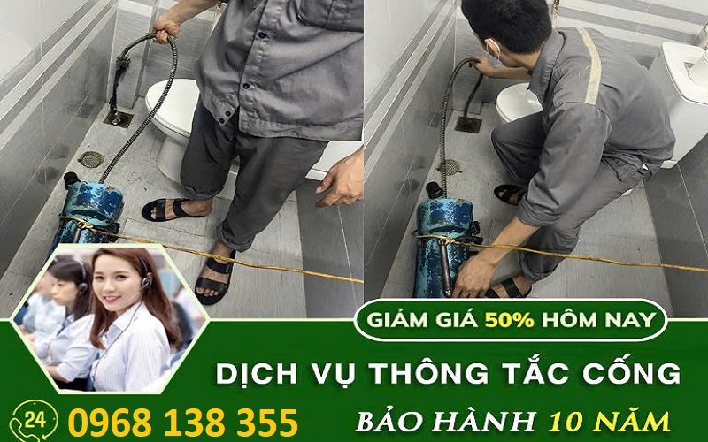 Thông tắc cống tại Hoài Đức