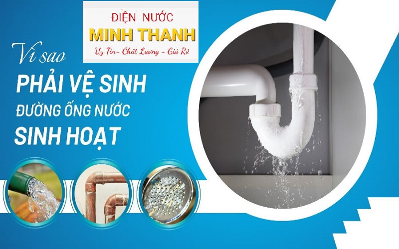 Điện Nước Minh Thanh dịch vụ sục rửa vệ sinh đường ống nước sạch cho mọi gia đình công sở tại Hà Nội