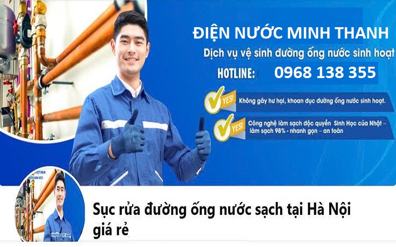 sục rửa vệ sinh đường ống nước sạch tại Hà Nội