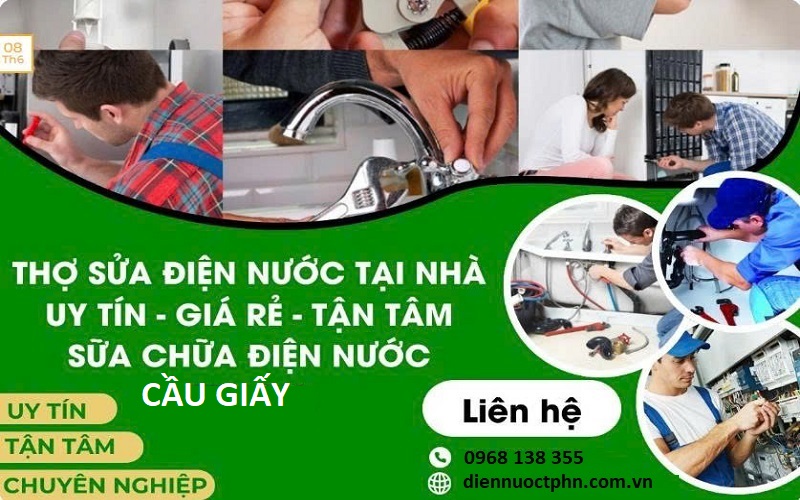 sửa chữa điện nước tại phường cầu giấy